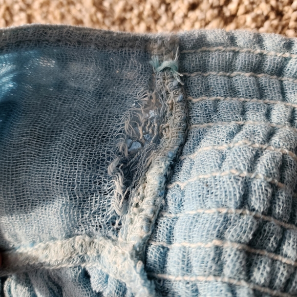 New Free People Jen's Pirate Booty Blue Gauze Maxi Skirt - Picture 7 of 12